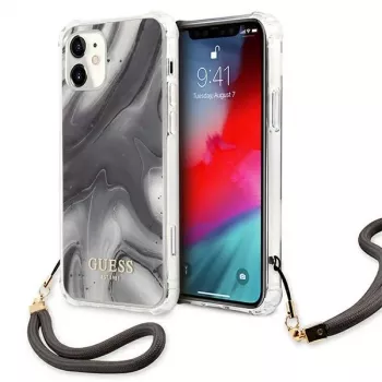 Guess GUHCP12SKSMAGR iPhone 12 Mini 5,4 inch grå hardcase Marble Collection