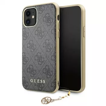 Guess GUHCN61GF4GGR iPhone 11 6,1 inch Hard Case 4G Charms Collection – grå