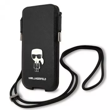 Karl Lagerfeld Saffiano Ikonik Karl Hard Case för iPhone 12/12 Pro 6,1 inch – svart