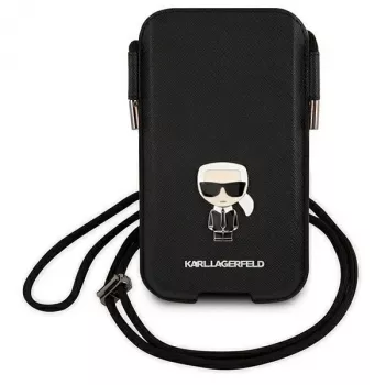 Karl Lagerfeld Saffiano Ikonik Karl Hard Case för iPhone 12/12 Pro 6,1 inch – svart