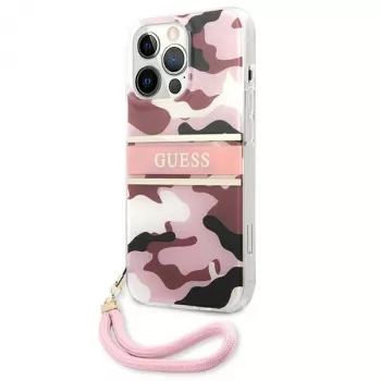 Guess Camo Strap Collection Hard Case för Apple iPhone 13 Pro / iPhone 13, rosa