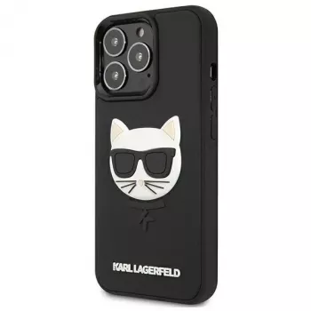 Karl Lagerfeld KLHCP13LCH3DBK Hardcase 3D Rubber Choupette för iPhone 13 Pro / 13 6,1 inch svart