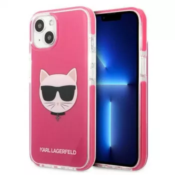 Karl Lagerfeld KLHCP13MTPECPI iPhone 13 / 14 / 15 6,1 hårt skal fuchsia Choupette Head
