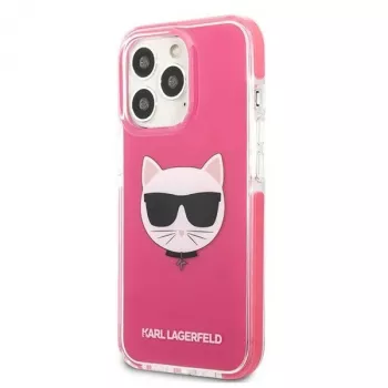 Karl Lagerfeld KLHCP13LTPECPI hårt skal för iPhone 13 Pro / 13 6,1 inch – fuchsia Choupette Head