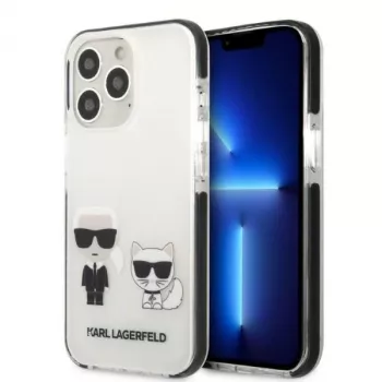 Karl Lagerfeld KLHCP13XTPEKCW hårt skal för iPhone 13 Pro Max 6,7 inch vitt Karl & Choupette