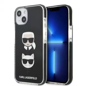 Karl Lagerfeld KLHCP13MTPE2TK hårt skal för iPhone 13/14/15 6,1 inch svart Karl & Choupette Head