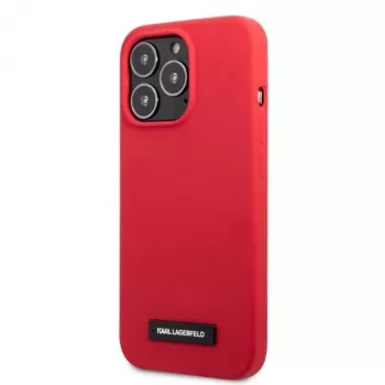 Karl Lagerfeld KLHCP13LSLMP1R silikonplakett hårt skal för iPhone 13 Pro / 13 6,1 inch – rött