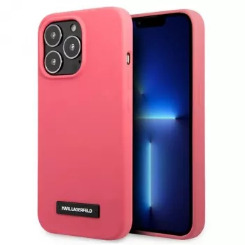 Karl Lagerfeld silikonplakett hårt skal för iPhone 13 Pro / 13 6,1 inch – fuchsia