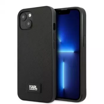 Karl Lagerfeld KLHCP13SSFMP2K Saffiano Plaque hårt skal för iPhone 13 mini, svart