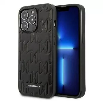 Karl Lagerfeld KLHCP13LMNMP1K hårt skal för iPhone 13 Pro / 13 6,1 inch, svart, Monogram Plaque