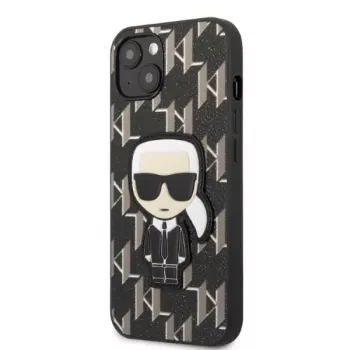 Karl Lagerfeld KLHCP13SPMNIKBK iPhone 13 mini 5,4 inch hårt skal svart Monogram Ikonik Patch
