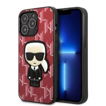 Karl Lagerfeld Ikonik Patch hårt skal för iPhone 13 Pro Max 6,7 inch röd