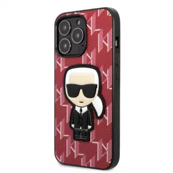 Karl Lagerfeld Ikonik Patch hårt skal för iPhone 13 Pro Max 6,7 inch röd
