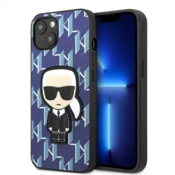 Karl Lagerfeld KLHCP13SPMNIKBL iPhone 13 mini hårt skal blå Monogram Ikonik Patch