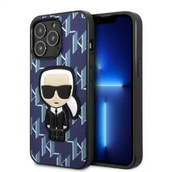 Karl Lagerfeld KLHCP13LPMNIKBL iPhone 13 Pro / 13 6,1 inch hårt skal blå Monogram Ikonik Patch