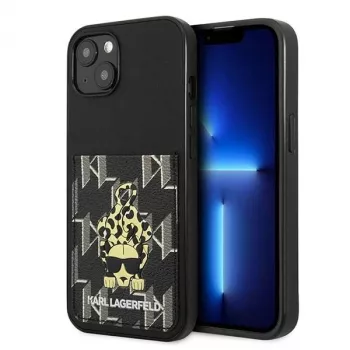 Karl Lagerfeld KF001284 Karlimals Cardslot hårt skal för iPhone 13/14/15 6,1 inch svart