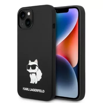 Karl Lagerfeld KLHMP14MSNCHBCK iPhone 14 Plus / 15 Plus 6,7 inch hårt skal svart Silicone Choupette MagSafe