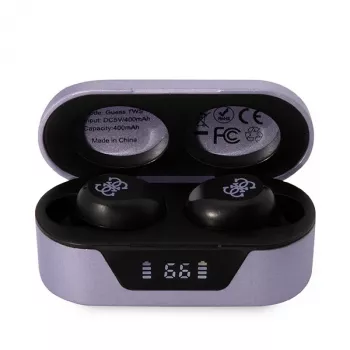 Guess GUTWST31EU True Wireless Stereo Bluetooth 5.3 hörlurar med laddningsetui - lila