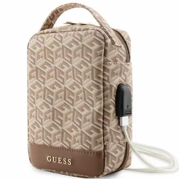 Guess GUHBHGCFSEW organiseringsväska brun GCube Stripe