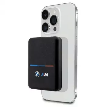 BMW M Collection MagSafe-powerbank 5000mAh 15W trådlös laddare med USB-C-kabel svart