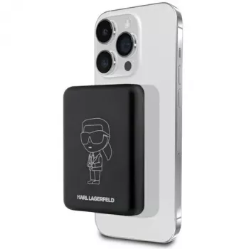 Karl Lagerfeld Ikonik MagSafe trådlös powerbank 3000mAh svart