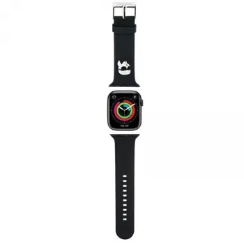 Karl Lagerfeld 3D Rubber Karl Head armband för Apple Watch 38/40/41mm svart