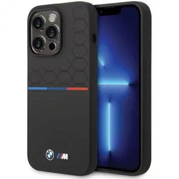 BMW M Collection silikonfodral för Apple iPhone 15 Pro Max 6,7 inch svart mönster