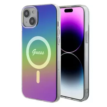 Guess IML Iridescent MagSafe-bakstycke för Apple iPhone 15 Plus, flerfärgat