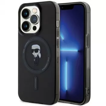 Karl Lagerfeld MagSafe IML Ikonik skal för iPhone 15 Pro svart