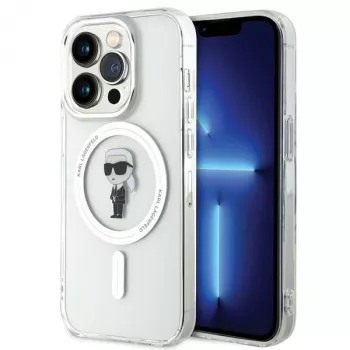 Karl Lagerfeld MagSafe IML Ikonik skal för iPhone 15 Pro genomskinlig