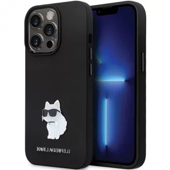 Karl Lagerfeld KLHCP13LSMHCNPK iPhone 13 Pro / 13 6,1 svart hårt skal silikon C metallnål