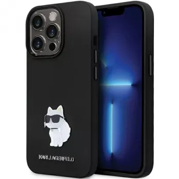 Karl Lagerfeld KLHCP14XSMHCNPK hårt skal silikon C metallnål för iPhone 14 Pro Max 6,7 svart