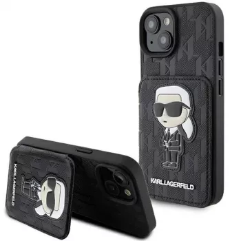 Karl Lagerfeld KLHCP15SSAKKNSCK Saffiano Ikonik hårt skal för iPhone 15/14/13 6,1 inch svart
