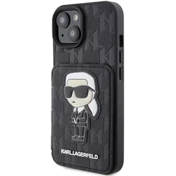 Karl Lagerfeld KLHCP15SSAKKNSCK Saffiano Ikonik hårt skal för iPhone 15/14/13 6,1 inch svart