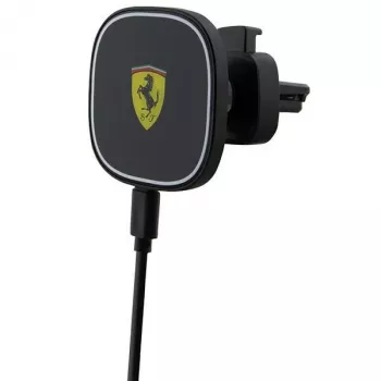 Ferrari 15W trådlös induktiv billaddare FECHMGLK för luftventil, svart, MagSafe