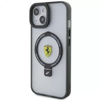 Ferrari FEHMP15SUSCAH iPhone 15 / 14 / 13 6,1 genomskinligt hårt skal med ringhållare 2023 Collection MagSafe