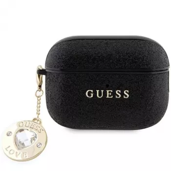 Guess GUAP2PGEHCDK AirPods Pro 2 (2022/2023) skal svart fast glitterhjärta diamantcharm