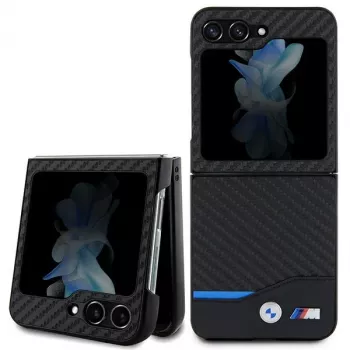 BMW M Collection läder karbonbaksida för Samsung Galaxy Z Flip5 - svart