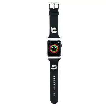 Karl Lagerfeld 3D Rubber Karl & Choupette Heads NFT Apple Watch-armband 38/40/41 mm svart