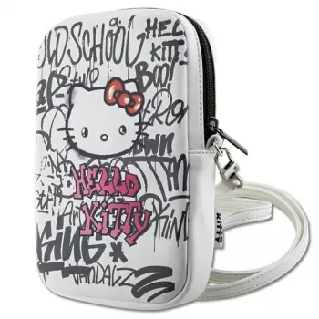Hello Kitty axelväska Graffiti Kitty Head vit
