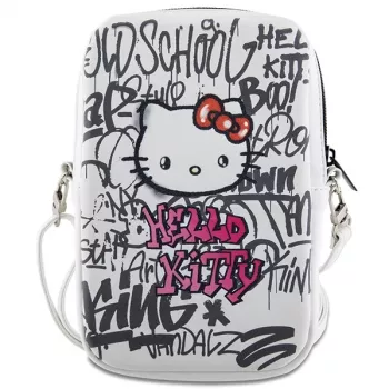 Hello Kitty axelväska Graffiti Kitty Head vit
