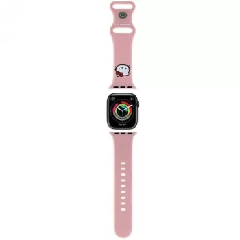 Hello Kitty HKAWMSCHBLP silikonarmband för Apple Watch 38/40/41 mm rosa