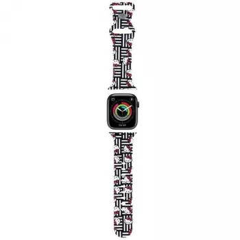 Hello Kitty HKAWMSDIESK Apple Watch-armband 38/40/41 mm svart silikon Heads & Stripes