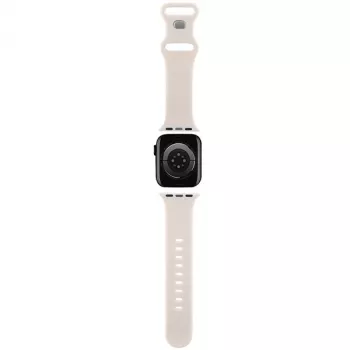 Hello Kitty HKAWMSDGPTE Apple Watch-armband 38/40/41 mm beige silikon Graffiti Tags