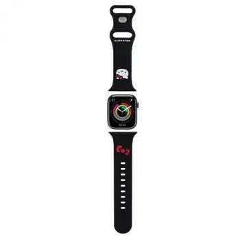 Hello Kitty HKAWMSCHBLK Silikonarmband för Apple Watch 38/40/41mm svart