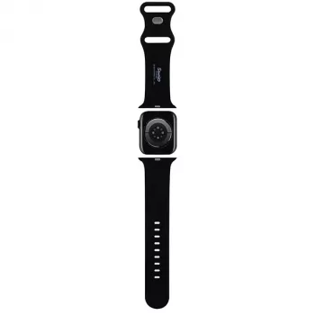 Hello Kitty HKAWLSCHBLK Silikonarmband för Apple Watch 42/44/45/49mm svart