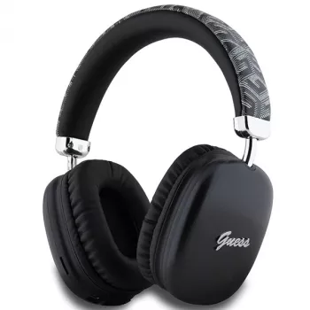 Guess Gcube Metallic Script Logo on-ear Bluetooth-hörlurar svart