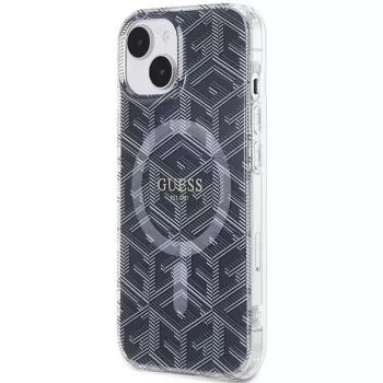 Guess GUHMP15MHGCUSTGK GCube MagSafe Hard Case for iPhone 15 Plus / 14 Plus 6.7 inch Black