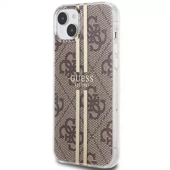 Guess GUHCP15MH4PSEGW iPhone 15 Plus / 14 Plus 6,7 inch Hardcase IML 4G Gold Stripe brun