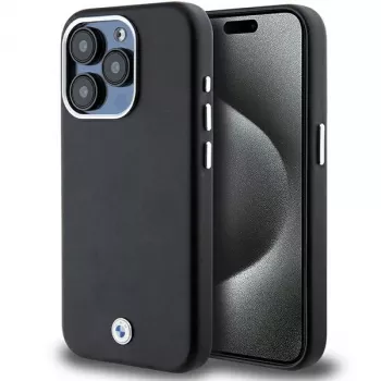 BMW Signature Wrapped Metal MagSafe-skal för Apple iPhone 15 Pro 6,1 inch svart